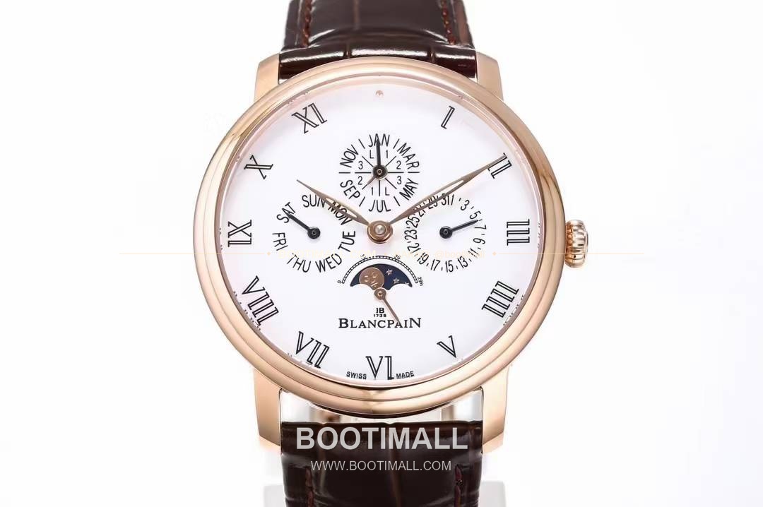 블랑팡 빌레레 퍼페추얼 캘린더 문페이즈 화이트다이얼 오토매틱 Blancpain Villeret Perpetual Calendar Moonphase White Dial Automatic 42mm 2
