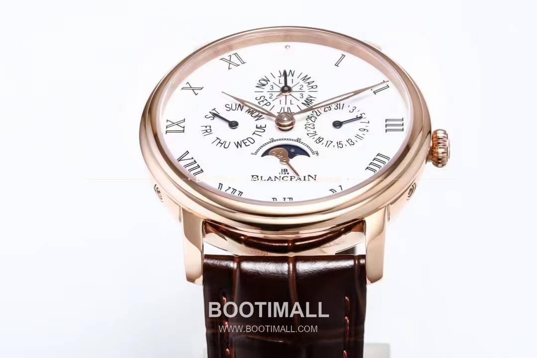 블랑팡 빌레레 퍼페추얼 캘린더 문페이즈 화이트다이얼 오토매틱 Blancpain Villeret Perpetual Calendar Moonphase White Dial Automatic 42mm 5