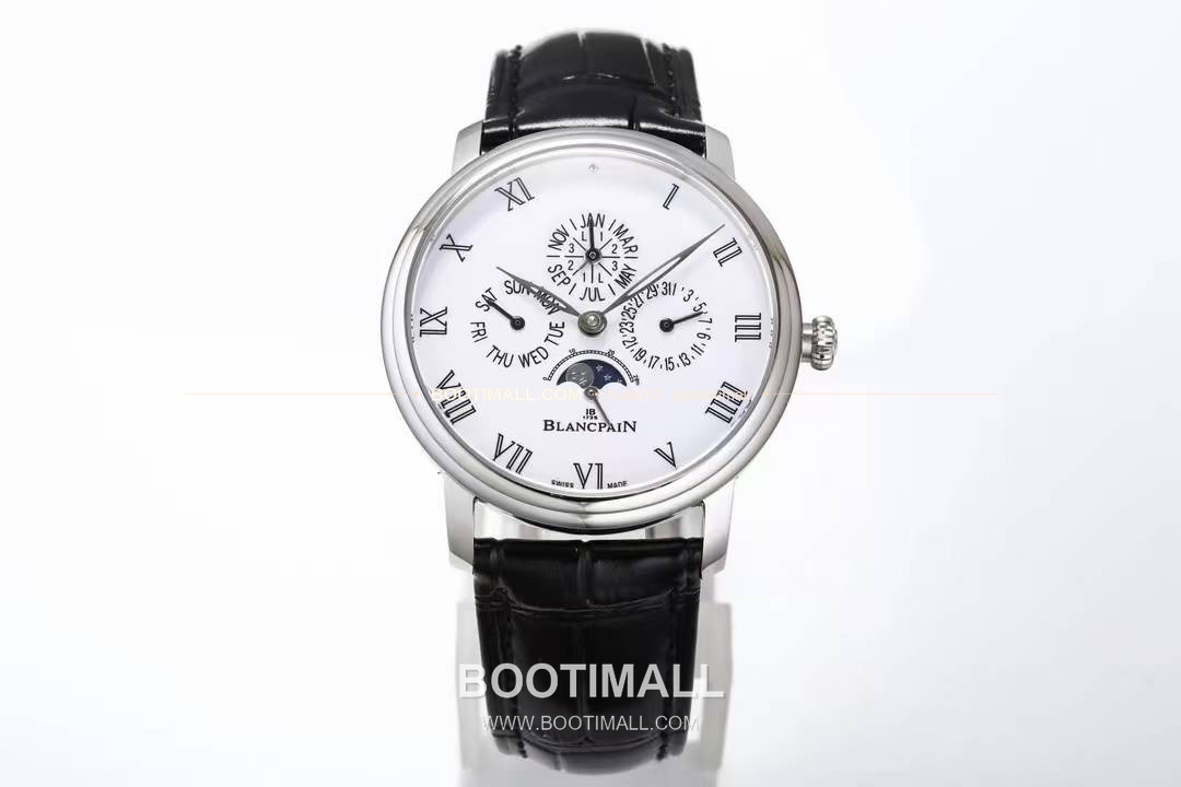 블랑팡 빌레레 퍼페추얼 캘린더 문페이즈 화이트다이얼 오토매틱 Blancpain Villeret Perpetual Calendar Moonphase White Dial Automatic 42mm 1