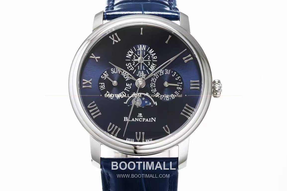 블랑팡 빌레레 퍼페추얼 캘린더 문페이즈 화이트다이얼 오토매틱 Blancpain Villeret Perpetual Calendar Moonphase White Dial Automatic 42mm 2