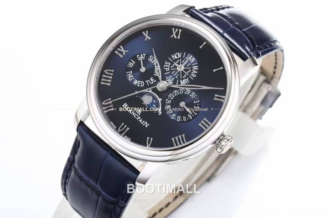 블랑팡 빌레레 퍼페추얼 캘린더 문페이즈 화이트다이얼 오토매틱 Blancpain Villeret Perpetual Calendar Moonphase White Dial Automatic 42mm 3