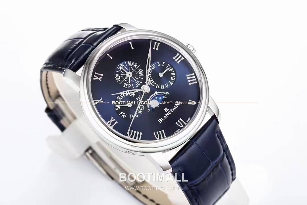 블랑팡 빌레레 퍼페추얼 캘린더 문페이즈 화이트다이얼 오토매틱 Blancpain Villeret Perpetual Calendar Moonphase White Dial Automatic 42mm 4