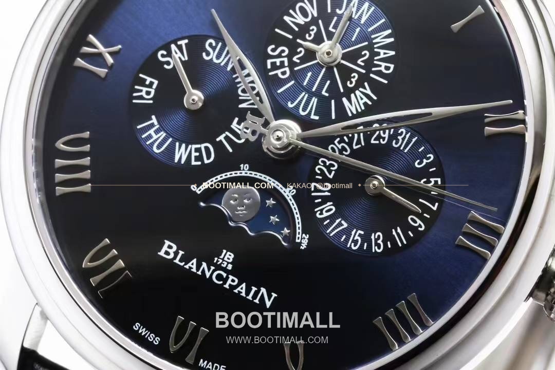 블랑팡 빌레레 퍼페추얼 캘린더 문페이즈 화이트다이얼 오토매틱 Blancpain Villeret Perpetual Calendar Moonphase White Dial Automatic 42mm 5