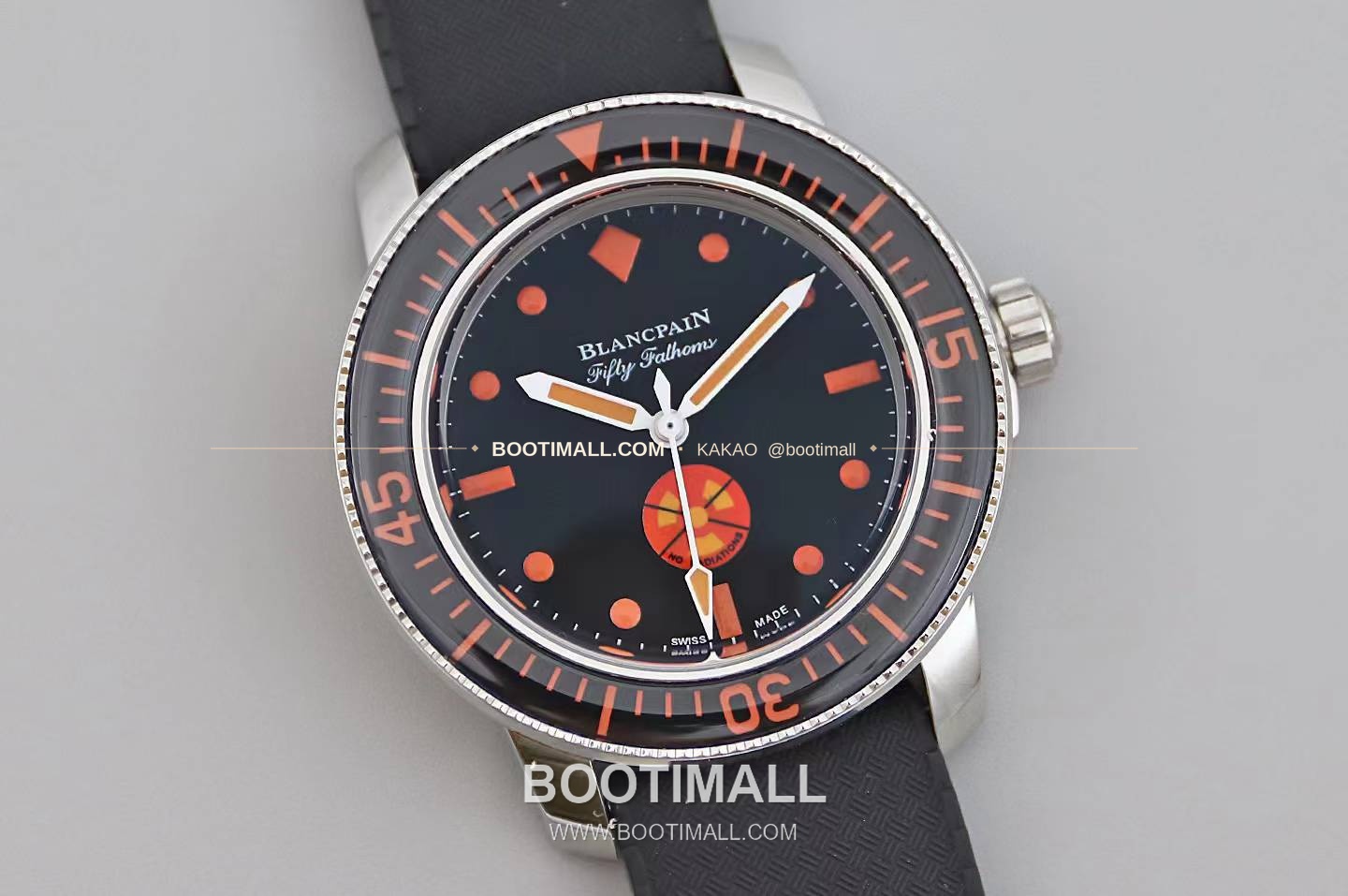 블랑팡 피프티 패덤즈 노 라디에이션 블랙다이얼 다이버 오토매틱 Blancpain Fifty Fathoms No Radiation Black Dial Diver Automatic 5008 40.3mm 2