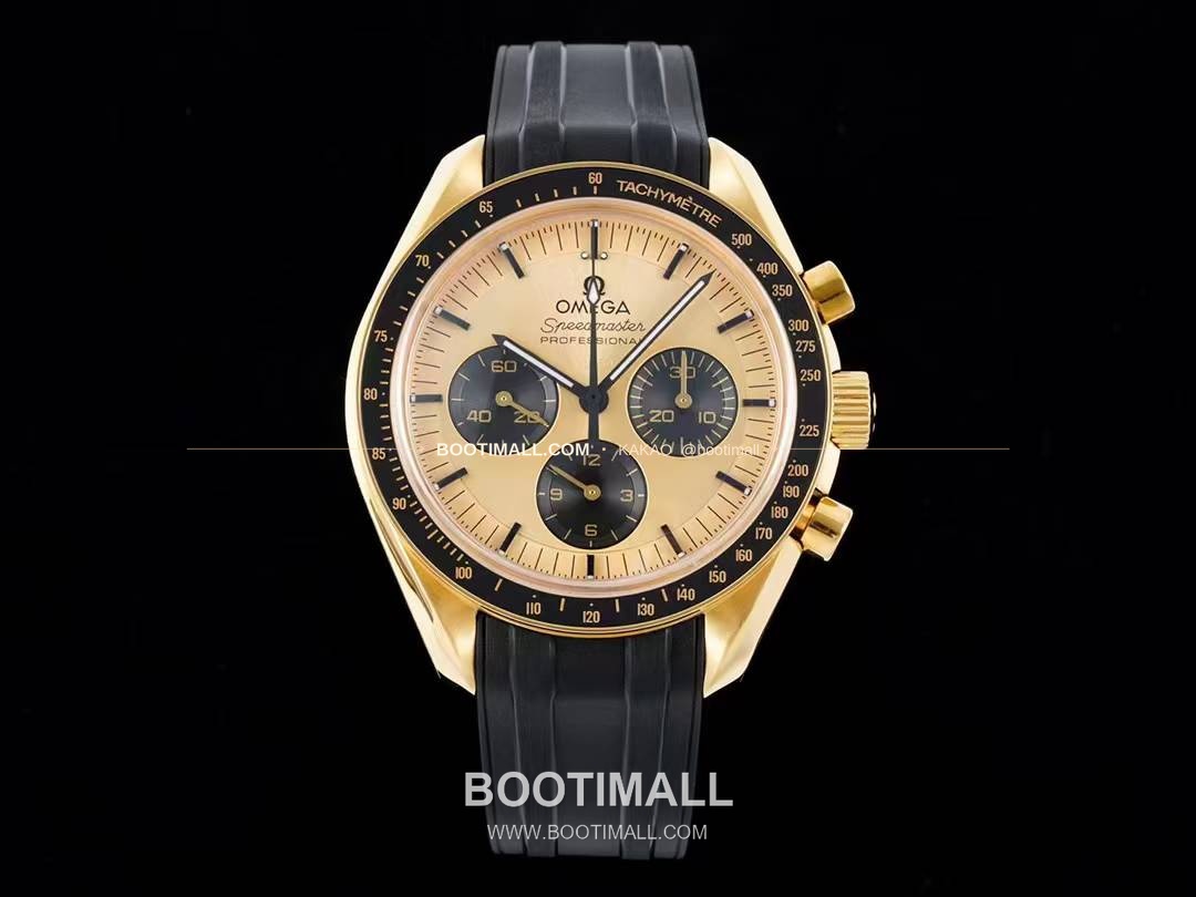 오메가 스피드마스터 문워치 그린 골드 크로노그래프 오토매틱 Omega Speedmaster Moonwatch Green Gold Chronograph Automatic 42mm 1