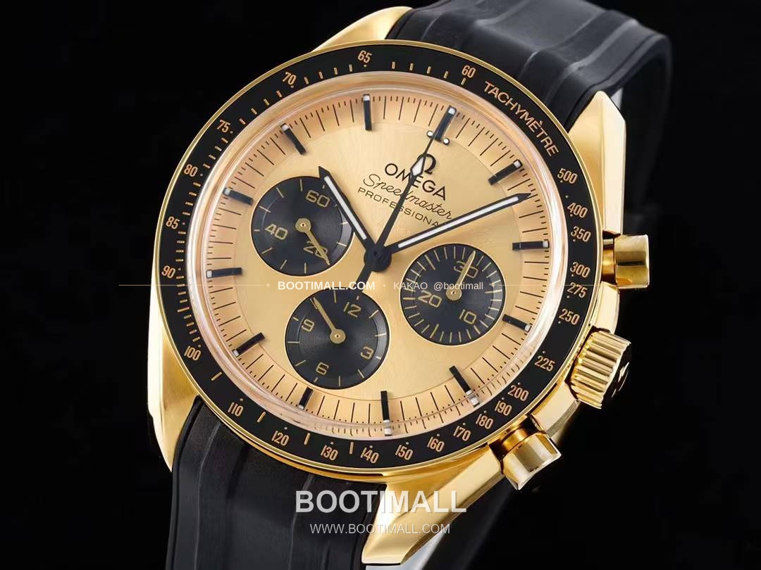 오메가 스피드마스터 문워치 그린 골드 크로노그래프 오토매틱 Omega Speedmaster Moonwatch Green Gold Chronograph Automatic 42mm 2