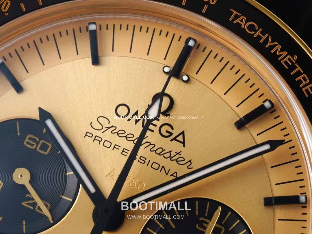 오메가 스피드마스터 문워치 그린 골드 크로노그래프 오토매틱 Omega Speedmaster Moonwatch Green Gold Chronograph Automatic 42mm 4