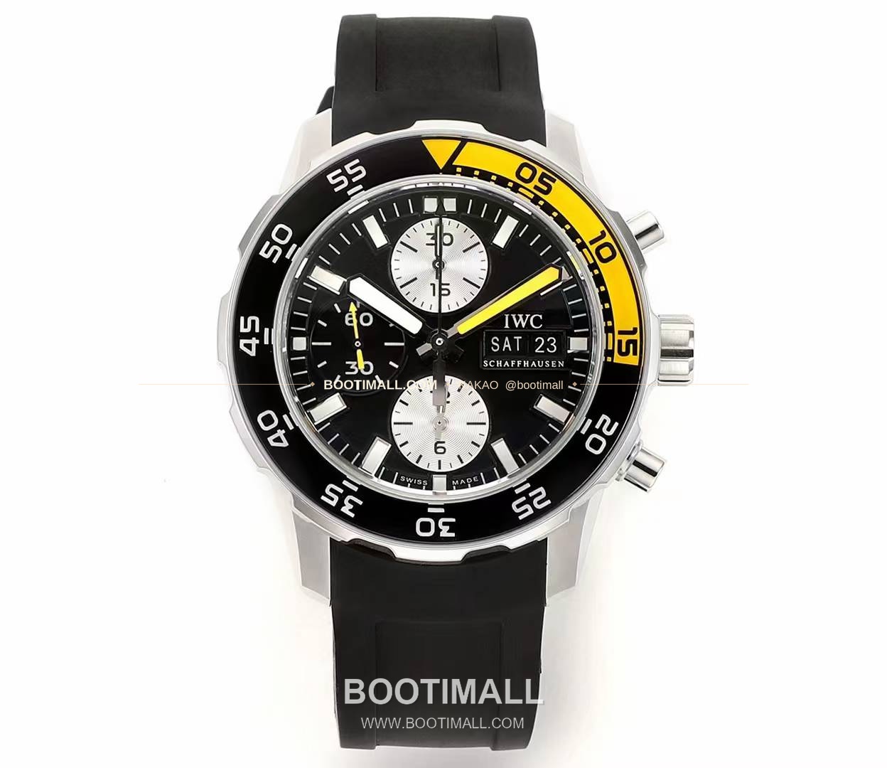 IWC 아쿠아타이머 크로노그래프 루미너스 베젤 블랙다이얼 오토매틱 IWC Aquatimer Chronograph Luminous Bezel Black Dial Automatic 44mm 1