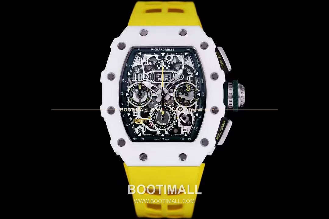 리차드밀 RM11-FM 플라이백 크로노그래프 카본 세라믹 스켈레톤 오토매틱 Richard Mille RM11-FM Flyback Chronograph Carbon Ceramic Skeleton Automatic 50mm 1