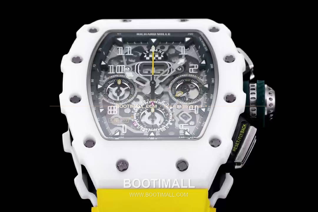 리차드밀 RM11-FM 플라이백 크로노그래프 카본 세라믹 스켈레톤 오토매틱 Richard Mille RM11-FM Flyback Chronograph Carbon Ceramic Skeleton Automatic 50mm 3