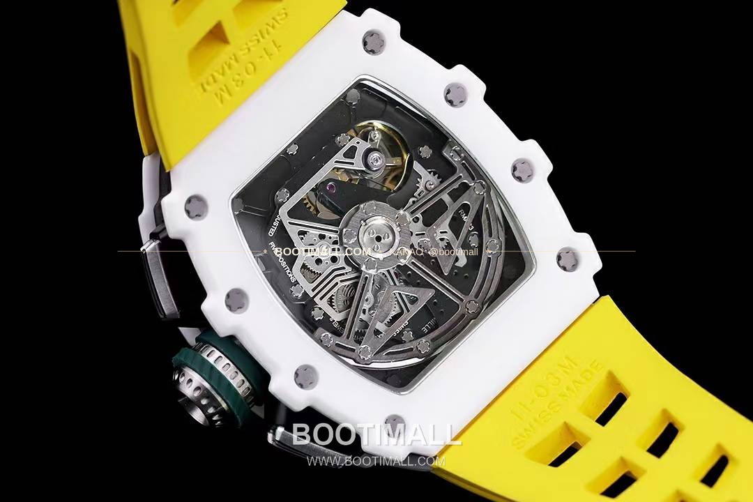 리차드밀 RM11-FM 플라이백 크로노그래프 카본 세라믹 스켈레톤 오토매틱 Richard Mille RM11-FM Flyback Chronograph Carbon Ceramic Skeleton Automatic 50mm 7