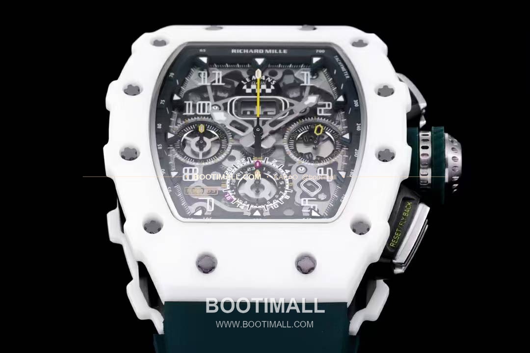 리차드밀 RM11-FM 플라이백 크로노그래프 카본 세라믹 스켈레톤 오토매틱 Richard Mille RM11-FM Flyback Chronograph Carbon Ceramic Skeleton Automatic 50mm 3