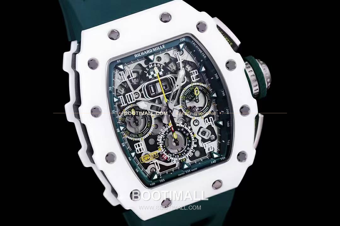 리차드밀 RM11-FM 플라이백 크로노그래프 카본 세라믹 스켈레톤 오토매틱 Richard Mille RM11-FM Flyback Chronograph Carbon Ceramic Skeleton Automatic 50mm 4