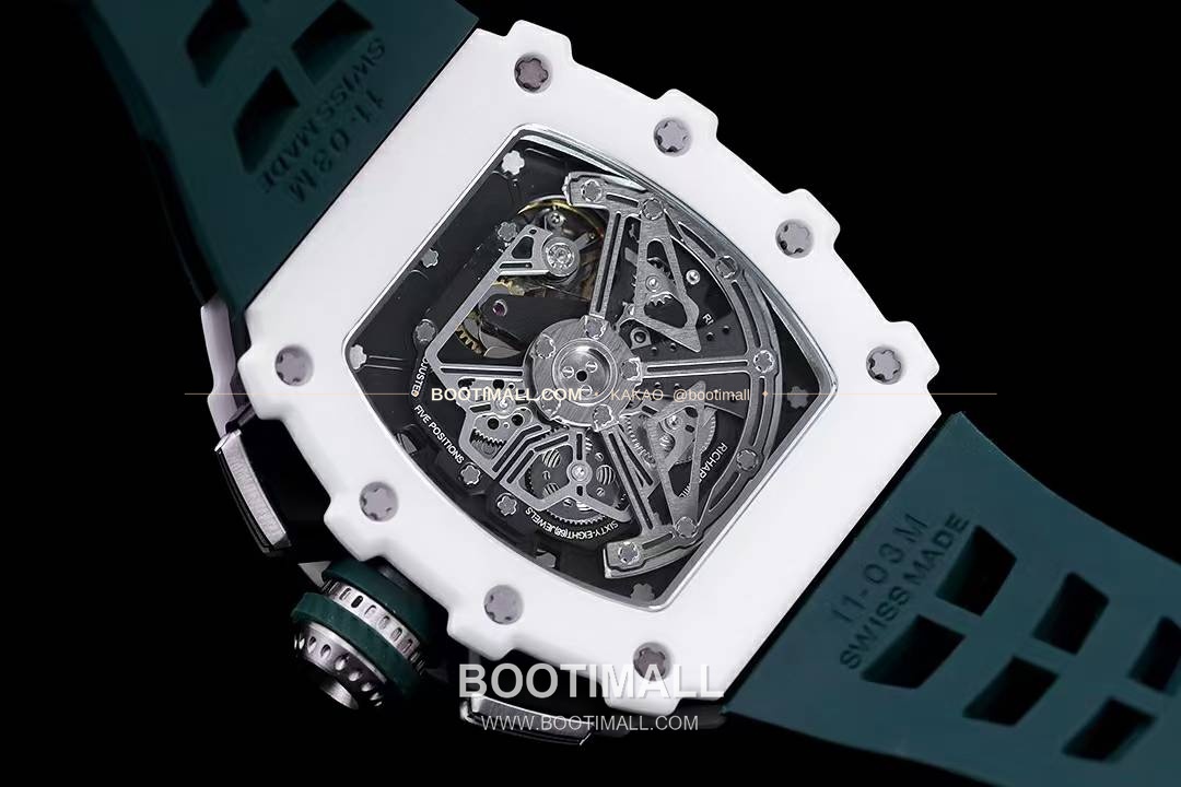 리차드밀 RM11-FM 플라이백 크로노그래프 카본 세라믹 스켈레톤 오토매틱 Richard Mille RM11-FM Flyback Chronograph Carbon Ceramic Skeleton Automatic 50mm 7