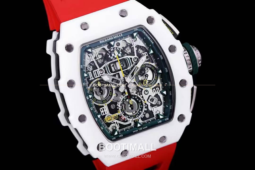 리차드밀 RM11-FM 플라이백 크로노그래프 카본 세라믹 스켈레톤 오토매틱 Richard Mille RM11-FM Flyback Chronograph Carbon Ceramic Skeleton Automatic 50mm 4