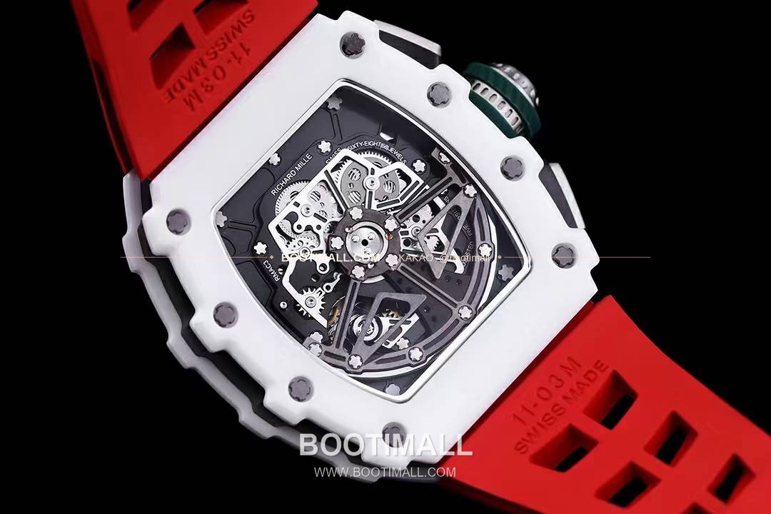 리차드밀 RM11-FM 플라이백 크로노그래프 카본 세라믹 스켈레톤 오토매틱 Richard Mille RM11-FM Flyback Chronograph Carbon Ceramic Skeleton Automatic 50mm 7