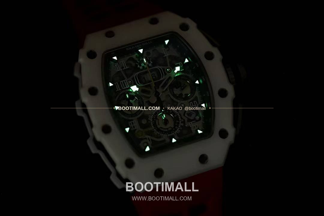 리차드밀 RM11-FM 플라이백 크로노그래프 카본 세라믹 스켈레톤 오토매틱 Richard Mille RM11-FM Flyback Chronograph Carbon Ceramic Skeleton Automatic 50mm 9