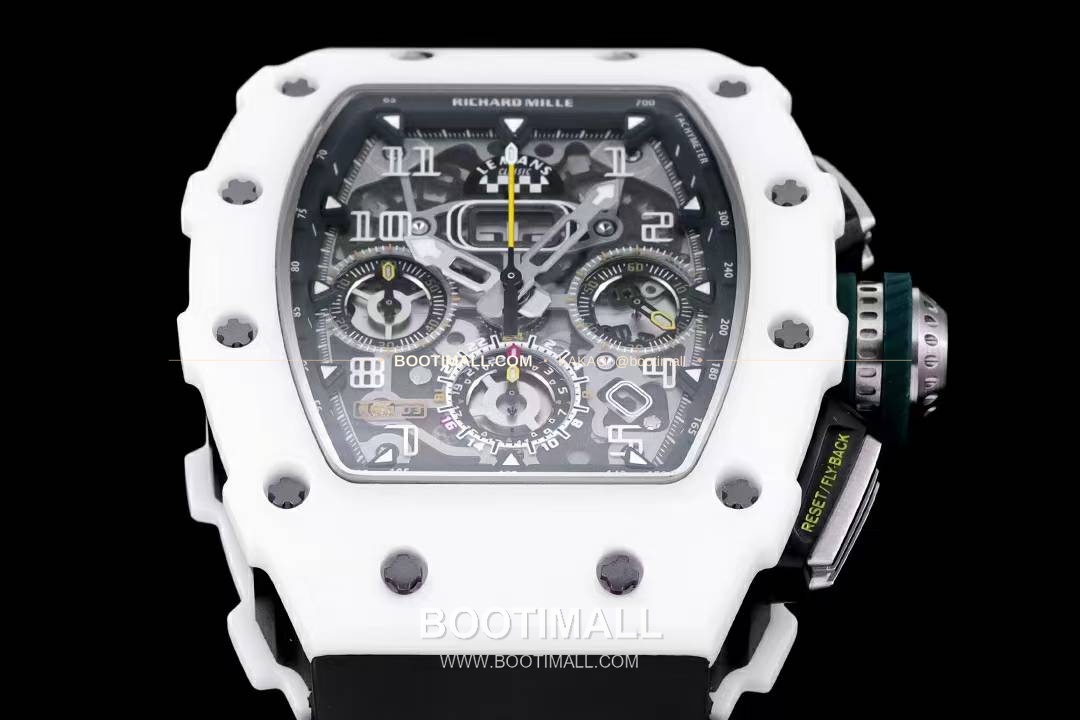 리차드밀 RM11-FM 플라이백 크로노그래프 카본 세라믹 스켈레톤 오토매틱 Richard Mille RM11-FM Flyback Chronograph Carbon Ceramic Skeleton Automatic 50mm 3