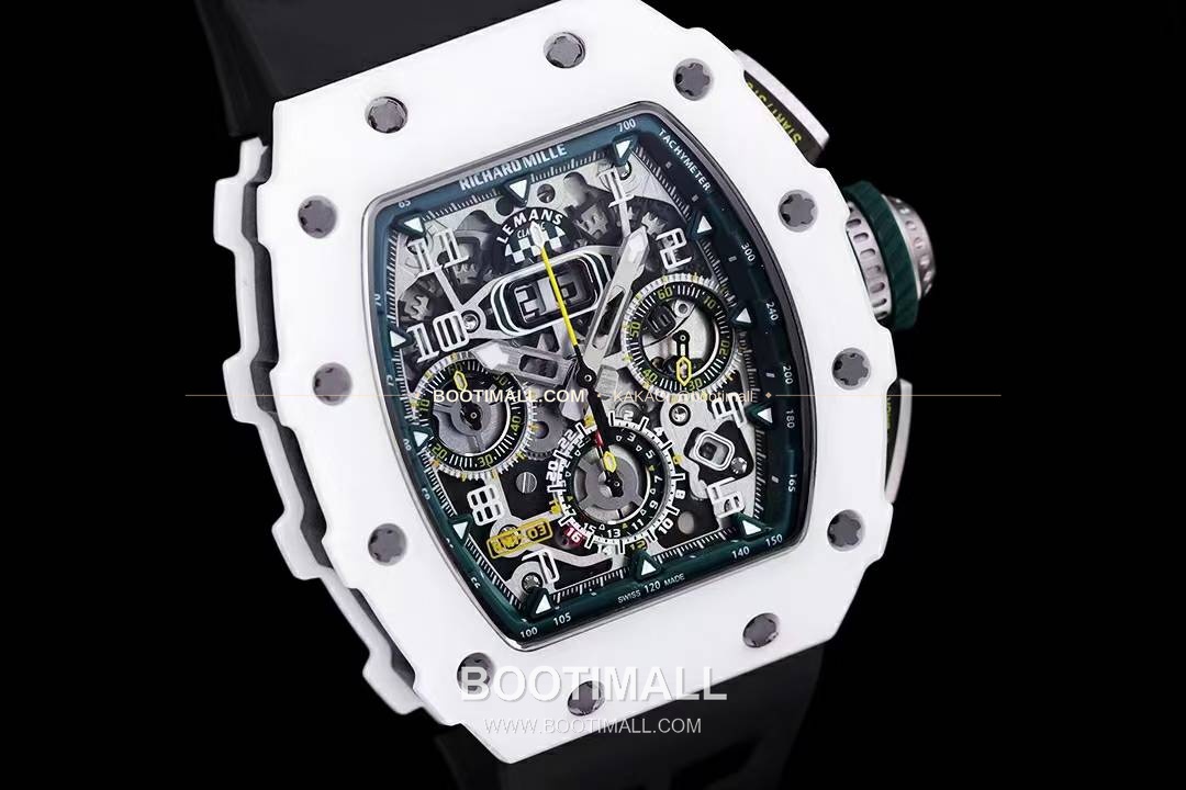 리차드밀 RM11-FM 플라이백 크로노그래프 카본 세라믹 스켈레톤 오토매틱 Richard Mille RM11-FM Flyback Chronograph Carbon Ceramic Skeleton Automatic 50mm 4