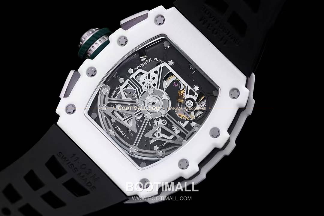 리차드밀 RM11-FM 플라이백 크로노그래프 카본 세라믹 스켈레톤 오토매틱 Richard Mille RM11-FM Flyback Chronograph Carbon Ceramic Skeleton Automatic 50mm 7