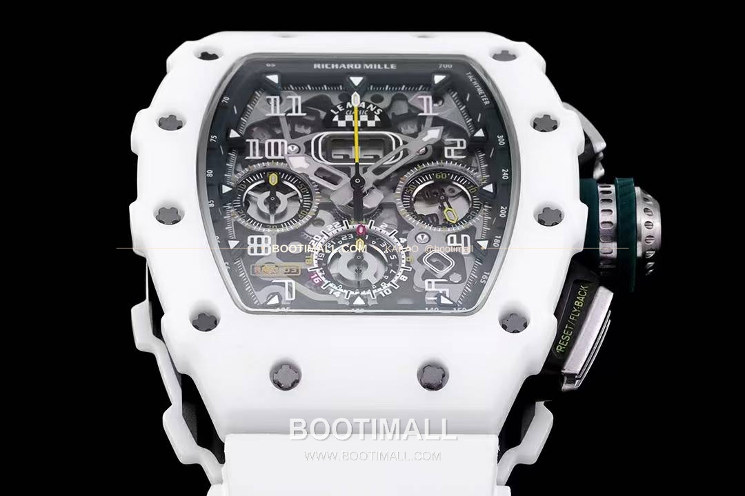 리차드밀 RM11-FM 플라이백 크로노그래프 카본 세라믹 스켈레톤 오토매틱 Richard Mille RM11-FM Flyback Chronograph Carbon Ceramic Skeleton Automatic 50mm 3