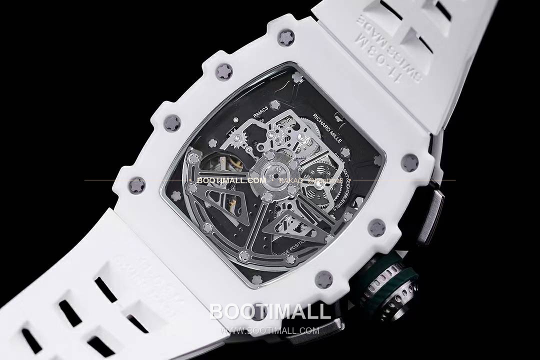 리차드밀 RM11-FM 플라이백 크로노그래프 카본 세라믹 스켈레톤 오토매틱 Richard Mille RM11-FM Flyback Chronograph Carbon Ceramic Skeleton Automatic 50mm 7