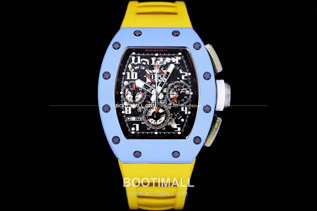 리차드밀 RM11-FM 플라이백 크로노그래프 카본 세라믹 스켈레톤 오토매틱 Richard Mille RM11-FM Flyback Chronograph Carbon Ceramic Skeleton Automatic 50mm 1