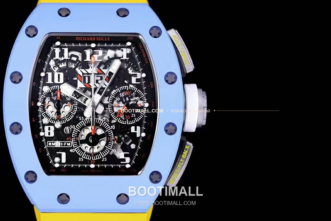 리차드밀 RM11-FM 플라이백 크로노그래프 카본 세라믹 스켈레톤 오토매틱 Richard Mille RM11-FM Flyback Chronograph Carbon Ceramic Skeleton Automatic 50mm 2