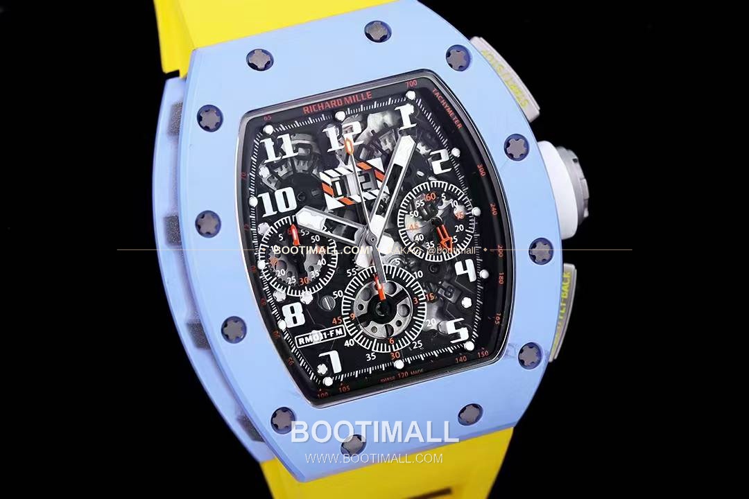 리차드밀 RM11-FM 플라이백 크로노그래프 카본 세라믹 스켈레톤 오토매틱 Richard Mille RM11-FM Flyback Chronograph Carbon Ceramic Skeleton Automatic 50mm 4