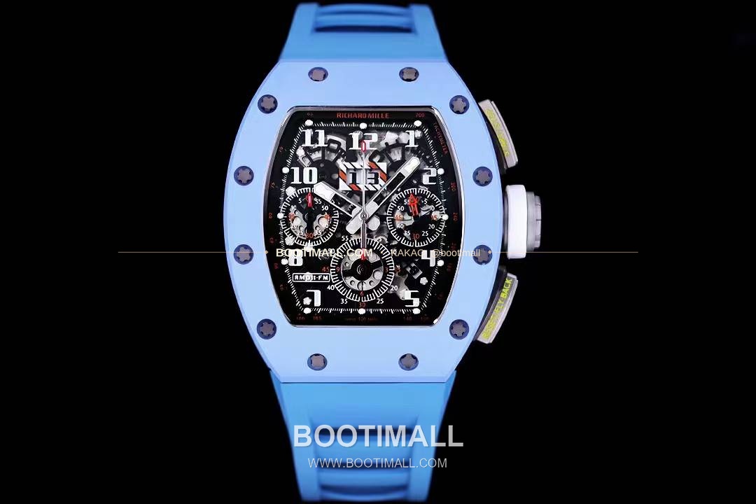 리차드밀 RM11-FM 플라이백 크로노그래프 카본 세라믹 스켈레톤 오토매틱 Richard Mille RM11-FM Flyback Chronograph Carbon Ceramic Skeleton Automatic 50mm 1