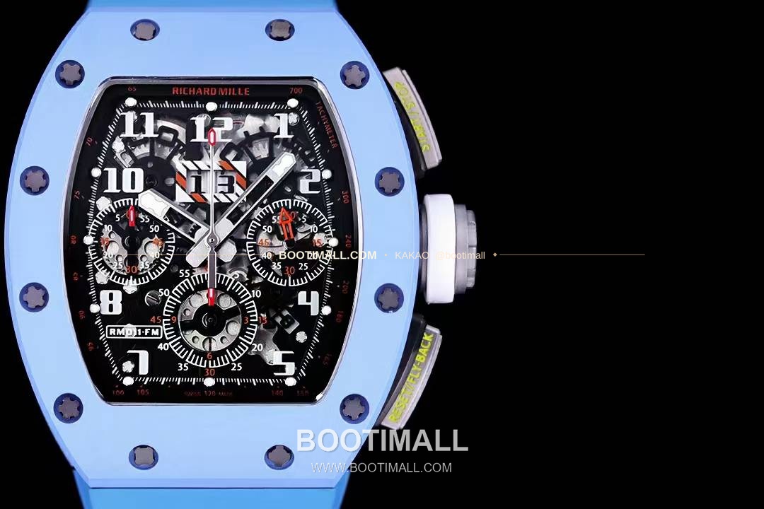 리차드밀 RM11-FM 플라이백 크로노그래프 카본 세라믹 스켈레톤 오토매틱 Richard Mille RM11-FM Flyback Chronograph Carbon Ceramic Skeleton Automatic 50mm 2