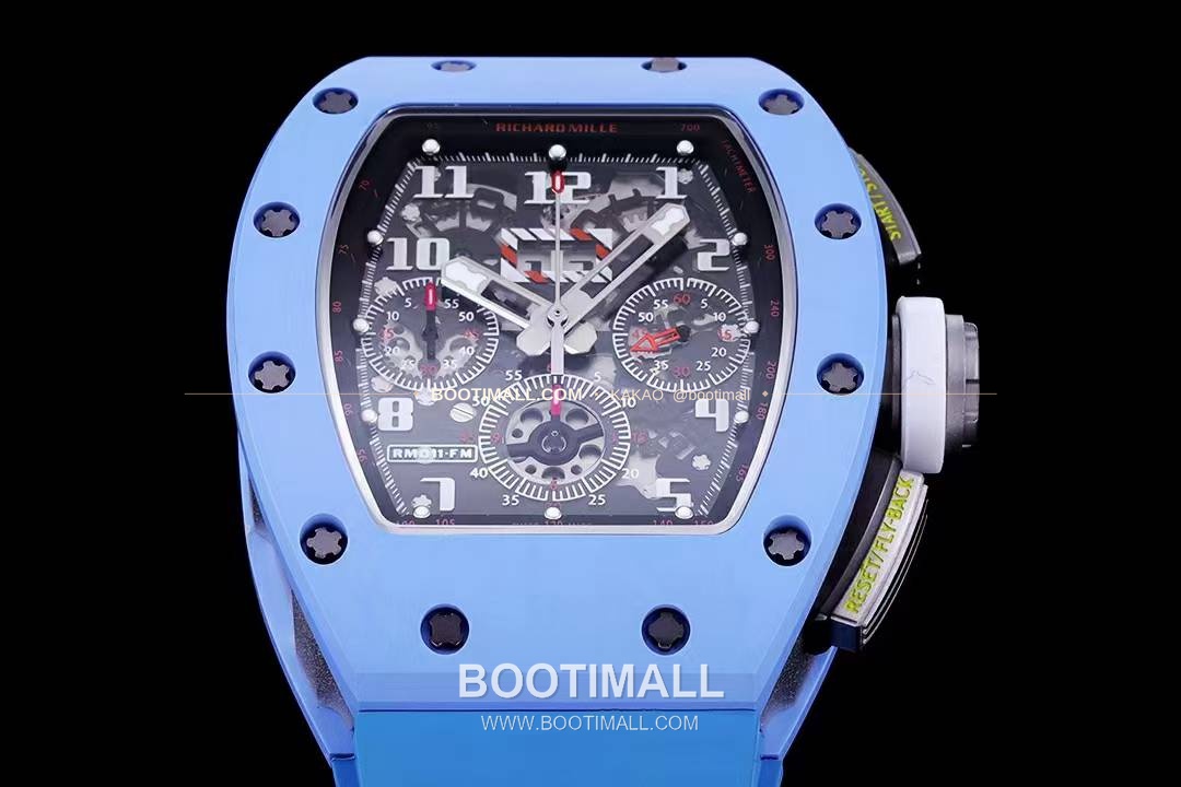 리차드밀 RM11-FM 플라이백 크로노그래프 카본 세라믹 스켈레톤 오토매틱 Richard Mille RM11-FM Flyback Chronograph Carbon Ceramic Skeleton Automatic 50mm 3