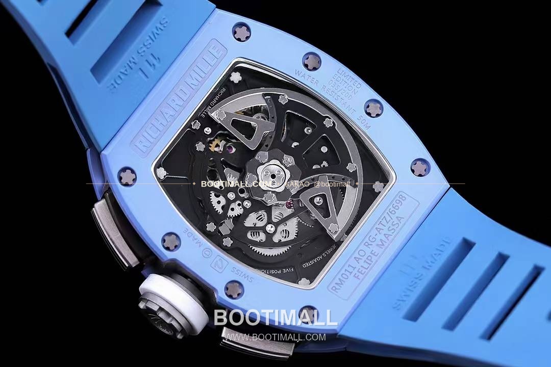 리차드밀 RM11-FM 플라이백 크로노그래프 카본 세라믹 스켈레톤 오토매틱 Richard Mille RM11-FM Flyback Chronograph Carbon Ceramic Skeleton Automatic 50mm 7