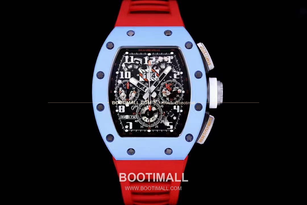 리차드밀 RM11-FM 플라이백 크로노그래프 카본 세라믹 스켈레톤 오토매틱 Richard Mille RM11-FM Flyback Chronograph Carbon Ceramic Skeleton Automatic 50mm 1