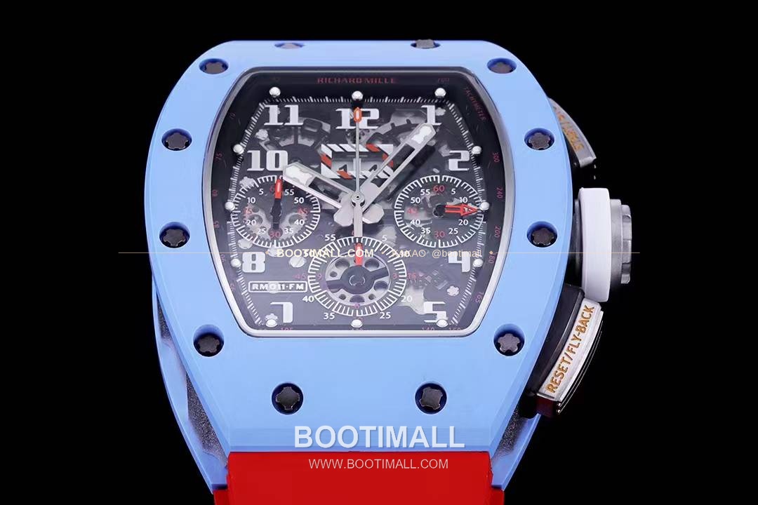리차드밀 RM11-FM 플라이백 크로노그래프 카본 세라믹 스켈레톤 오토매틱 Richard Mille RM11-FM Flyback Chronograph Carbon Ceramic Skeleton Automatic 50mm 3