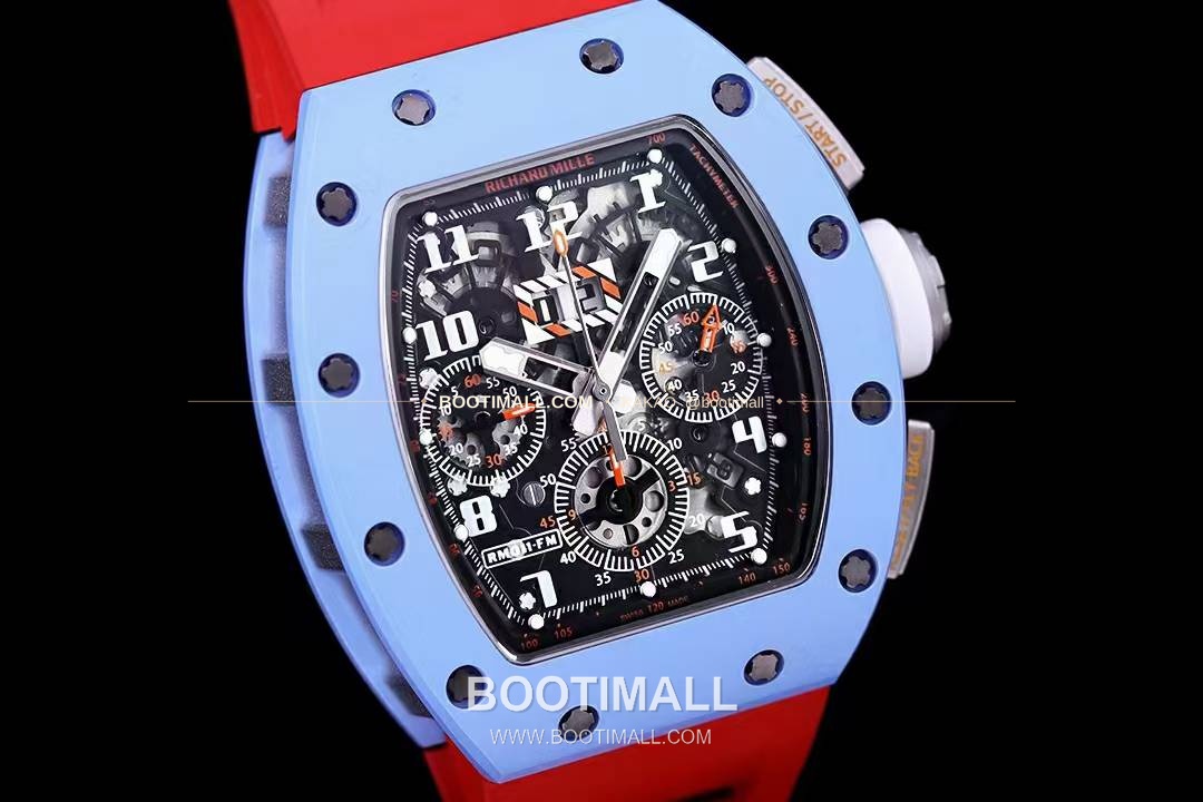 리차드밀 RM11-FM 플라이백 크로노그래프 카본 세라믹 스켈레톤 오토매틱 Richard Mille RM11-FM Flyback Chronograph Carbon Ceramic Skeleton Automatic 50mm 4