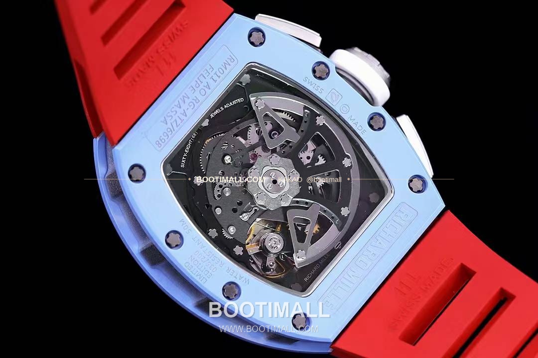 리차드밀 RM11-FM 플라이백 크로노그래프 카본 세라믹 스켈레톤 오토매틱 Richard Mille RM11-FM Flyback Chronograph Carbon Ceramic Skeleton Automatic 50mm 7