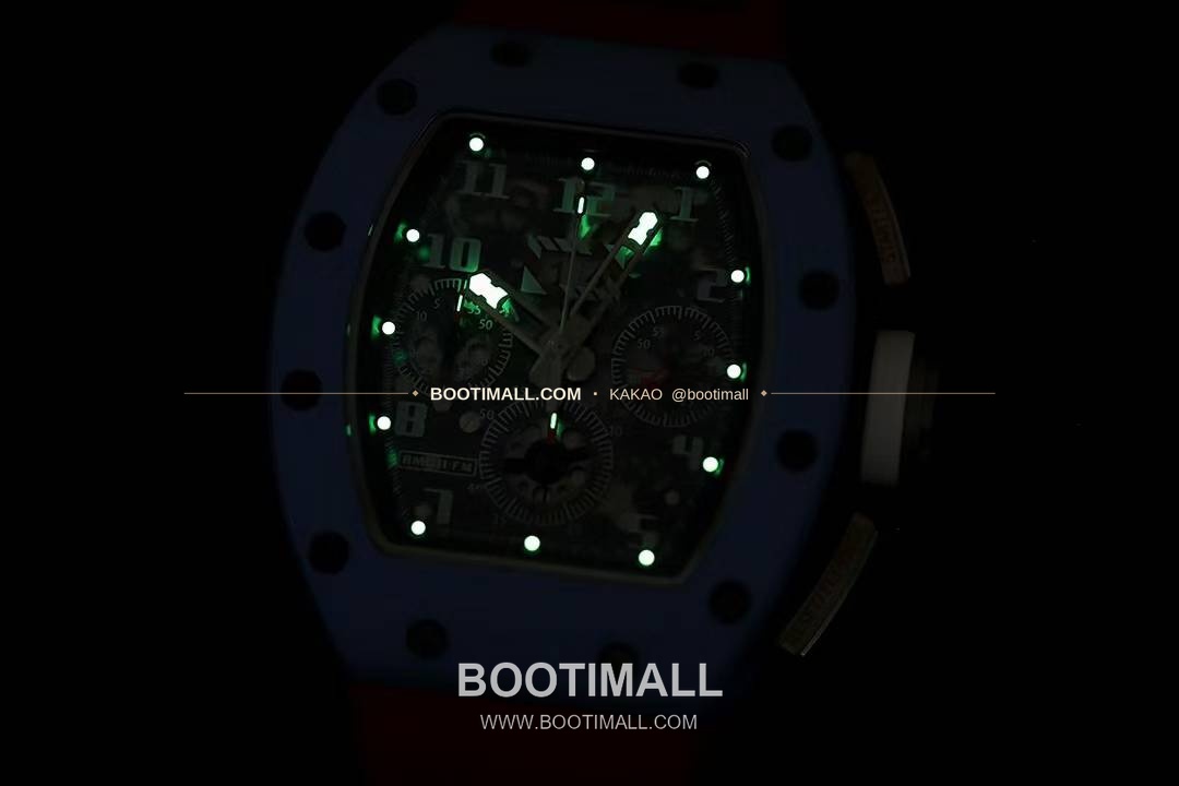 리차드밀 RM11-FM 플라이백 크로노그래프 카본 세라믹 스켈레톤 오토매틱 Richard Mille RM11-FM Flyback Chronograph Carbon Ceramic Skeleton Automatic 50mm 9