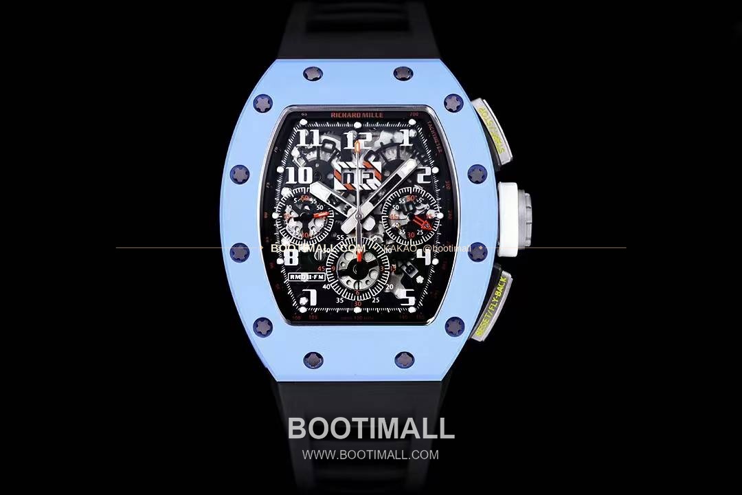 리차드밀 RM11-FM 플라이백 크로노그래프 카본 세라믹 스켈레톤 오토매틱 Richard Mille RM11-FM Flyback Chronograph Carbon Ceramic Skeleton Automatic 50mm 1