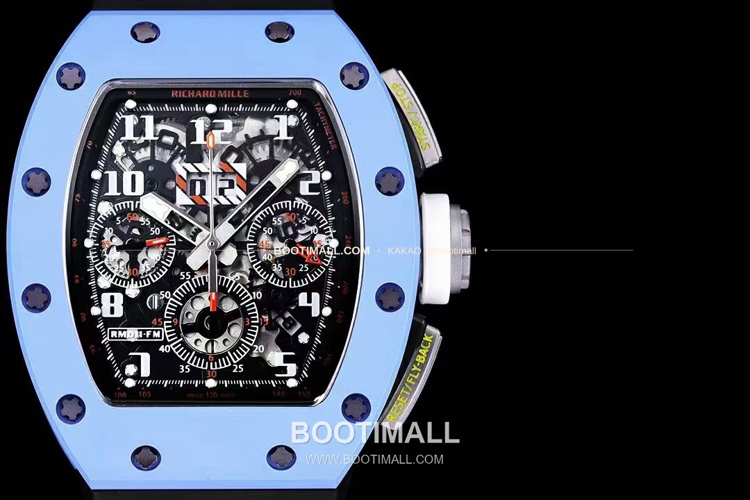 리차드밀 RM11-FM 플라이백 크로노그래프 카본 세라믹 스켈레톤 오토매틱 Richard Mille RM11-FM Flyback Chronograph Carbon Ceramic Skeleton Automatic 50mm 2