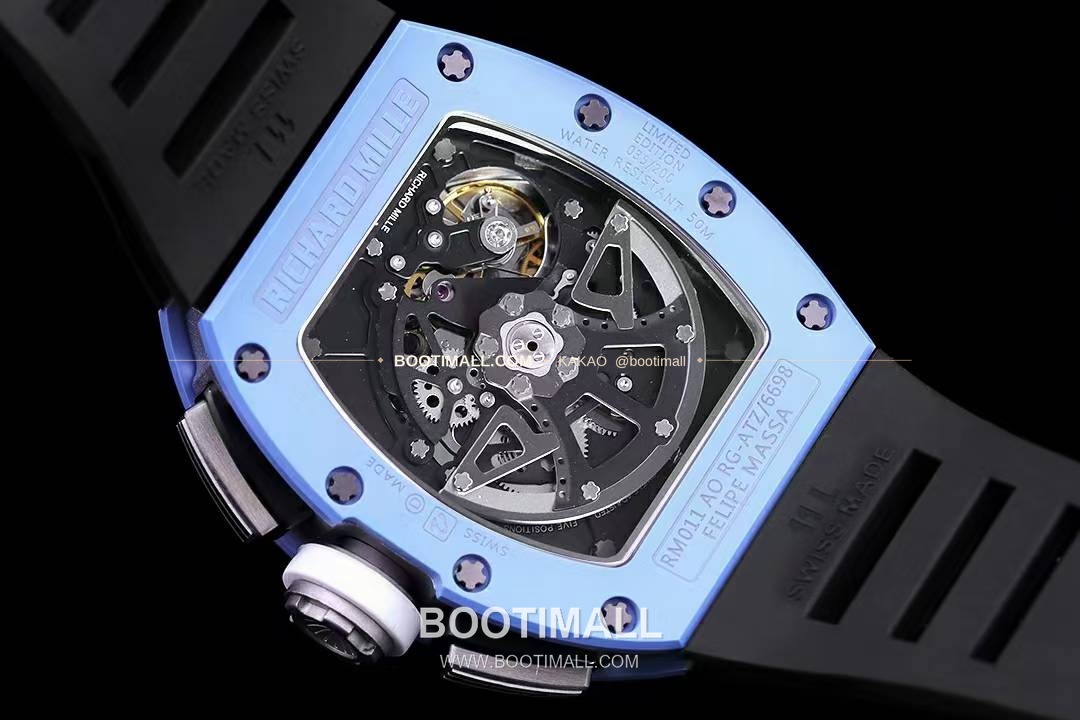 리차드밀 RM11-FM 플라이백 크로노그래프 카본 세라믹 스켈레톤 오토매틱 Richard Mille RM11-FM Flyback Chronograph Carbon Ceramic Skeleton Automatic 50mm 7