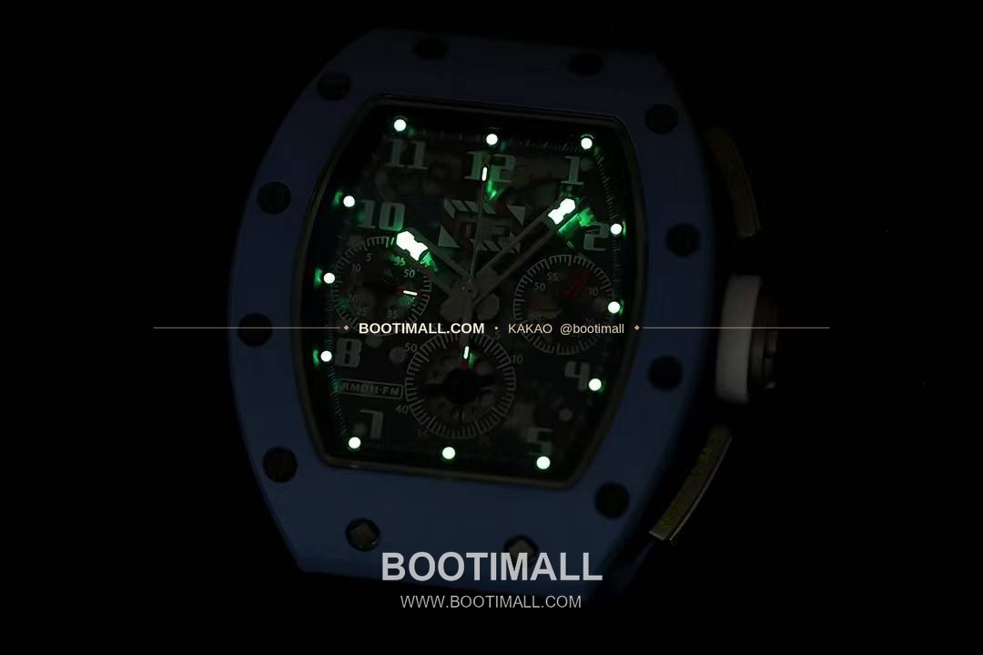 리차드밀 RM11-FM 플라이백 크로노그래프 카본 세라믹 스켈레톤 오토매틱 Richard Mille RM11-FM Flyback Chronograph Carbon Ceramic Skeleton Automatic 50mm 9