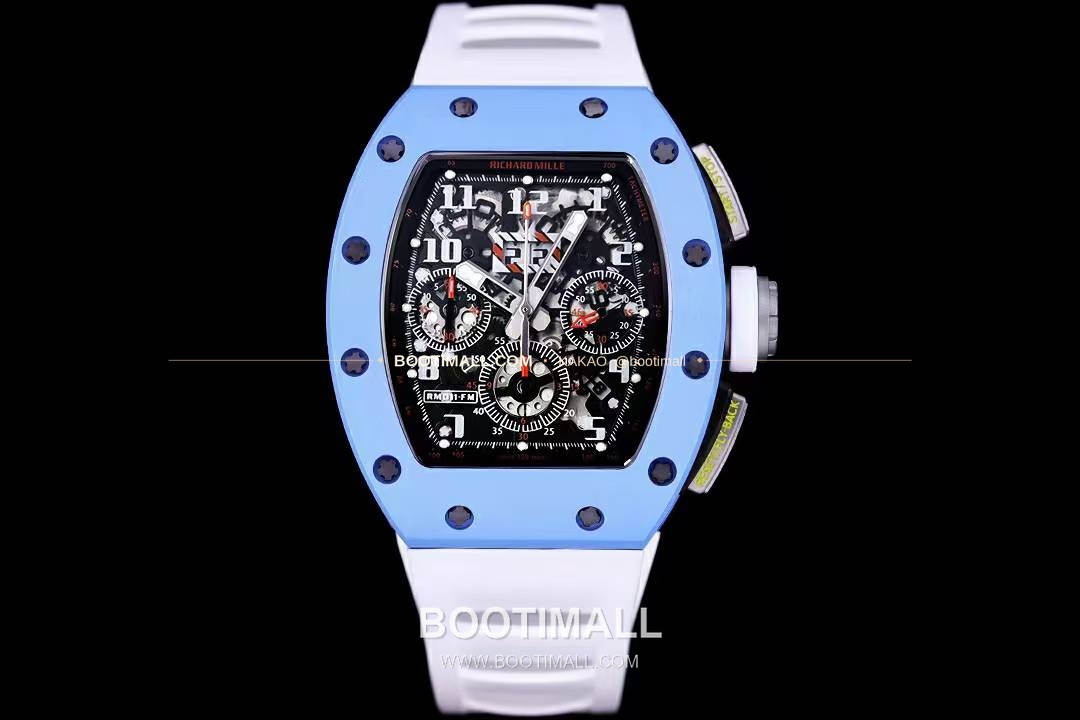 리차드밀 RM11-FM 플라이백 크로노그래프 카본 세라믹 스켈레톤 오토매틱 Richard Mille RM11-FM Flyback Chronograph Carbon Ceramic Skeleton Automatic 50mm 1