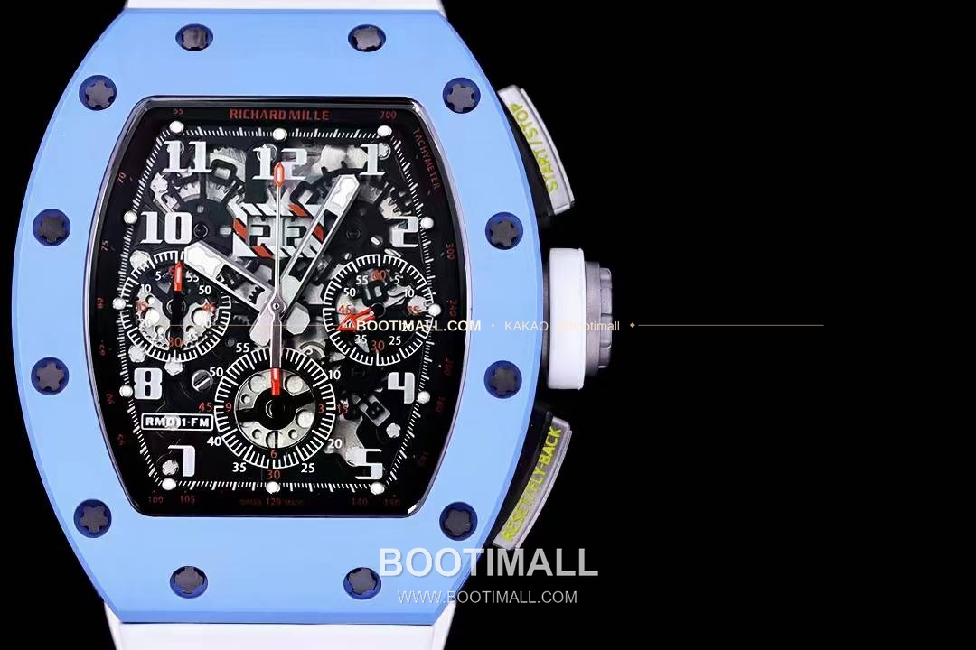 리차드밀 RM11-FM 플라이백 크로노그래프 카본 세라믹 스켈레톤 오토매틱 Richard Mille RM11-FM Flyback Chronograph Carbon Ceramic Skeleton Automatic 50mm 2