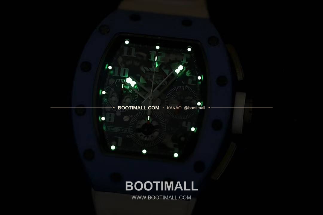 리차드밀 RM11-FM 플라이백 크로노그래프 카본 세라믹 스켈레톤 오토매틱 Richard Mille RM11-FM Flyback Chronograph Carbon Ceramic Skeleton Automatic 50mm 9