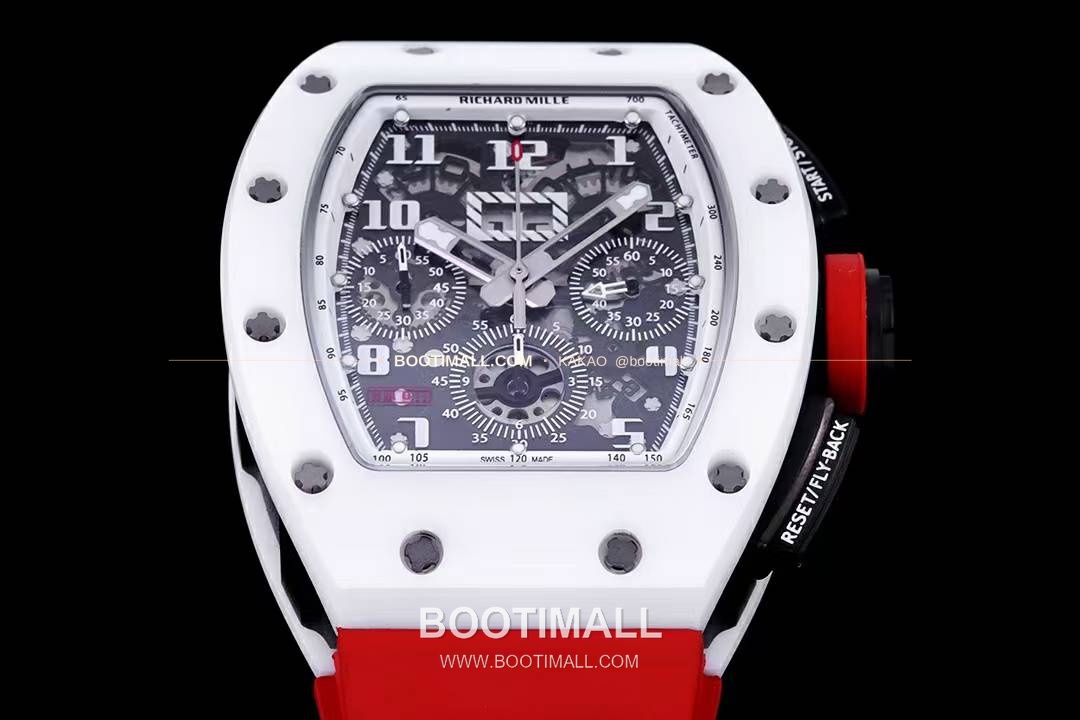 리차드밀 RM11-FM 플라이백 크로노그래프 카본 세라믹 스켈레톤 오토매틱 Richard Mille RM11-FM Flyback Chronograph Carbon Ceramic Skeleton Automatic 50mm 3