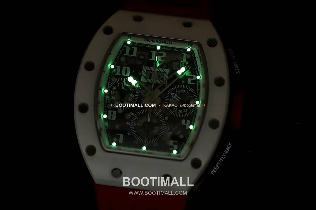 리차드밀 RM11-FM 플라이백 크로노그래프 카본 세라믹 스켈레톤 오토매틱 Richard Mille RM11-FM Flyback Chronograph Carbon Ceramic Skeleton Automatic 50mm 9