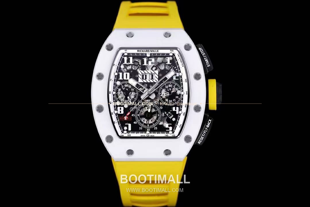 리차드밀 RM11-FM 플라이백 크로노그래프 카본 세라믹 스켈레톤 오토매틱 Richard Mille RM11-FM Flyback Chronograph Carbon Ceramic Skeleton Automatic 50mm 1