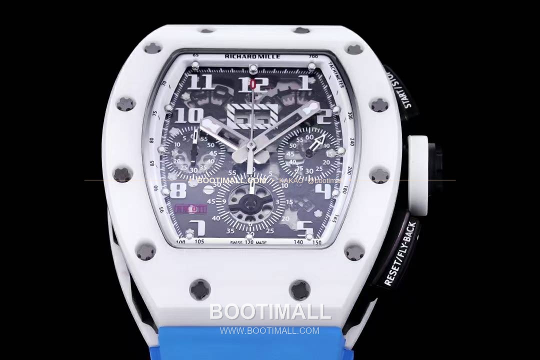 리차드밀 RM11-FM 플라이백 크로노그래프 카본 세라믹 스켈레톤 오토매틱 Richard Mille RM11-FM Flyback Chronograph Carbon Ceramic Skeleton Automatic 50mm 3