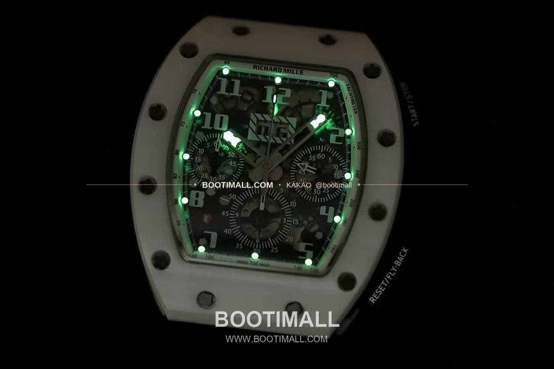 리차드밀 RM11-FM 플라이백 크로노그래프 카본 세라믹 스켈레톤 오토매틱 Richard Mille RM11-FM Flyback Chronograph Carbon Ceramic Skeleton Automatic 50mm 9